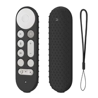 Silicone Remote Case with Lanyard Protective Controller Sleeve Skin Shockproof TV Remote Control Case for Google TV Streamer 4K 2