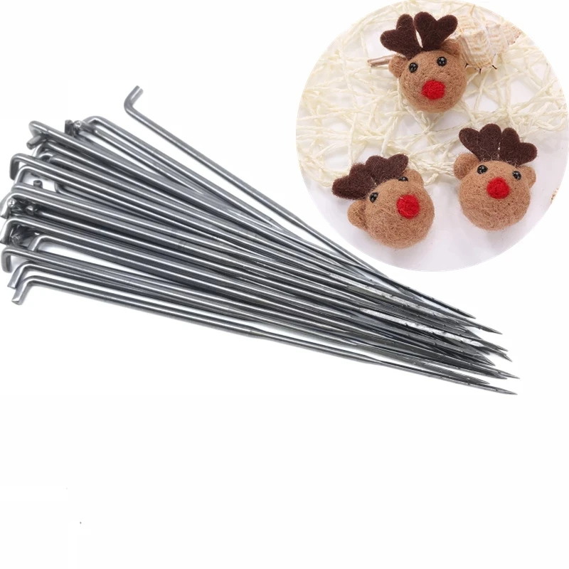 Needle felting kit 10Pcs/Set S/M/L Size Wool Felting Iron Needles Felt Tool Kit Needle Starter Beginners DIY Craft Needlework Poke Needle Felting