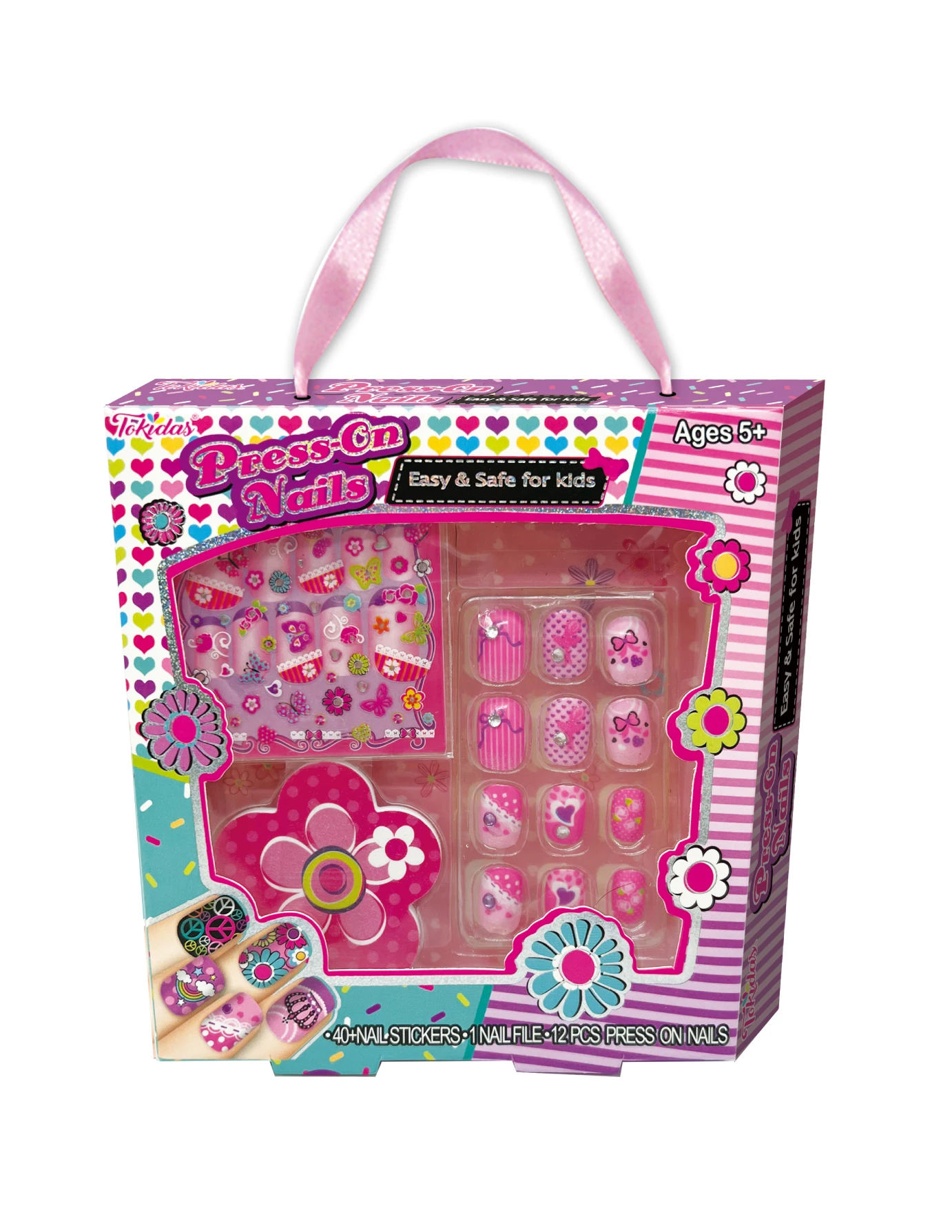 2024 Kids Makeup Set Press on Nails Set Nail File Set Stickers Kids Toys Birthday Gifts 3
