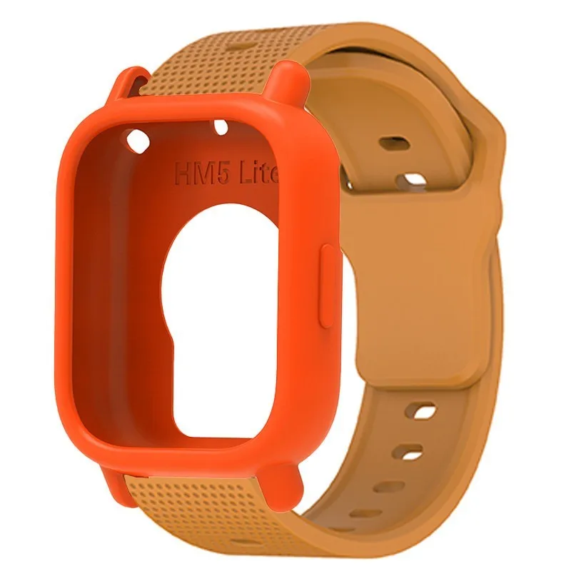 Silicone Protective Case + Strap for Smart Watch - Replacement Bracelet Belt Cover