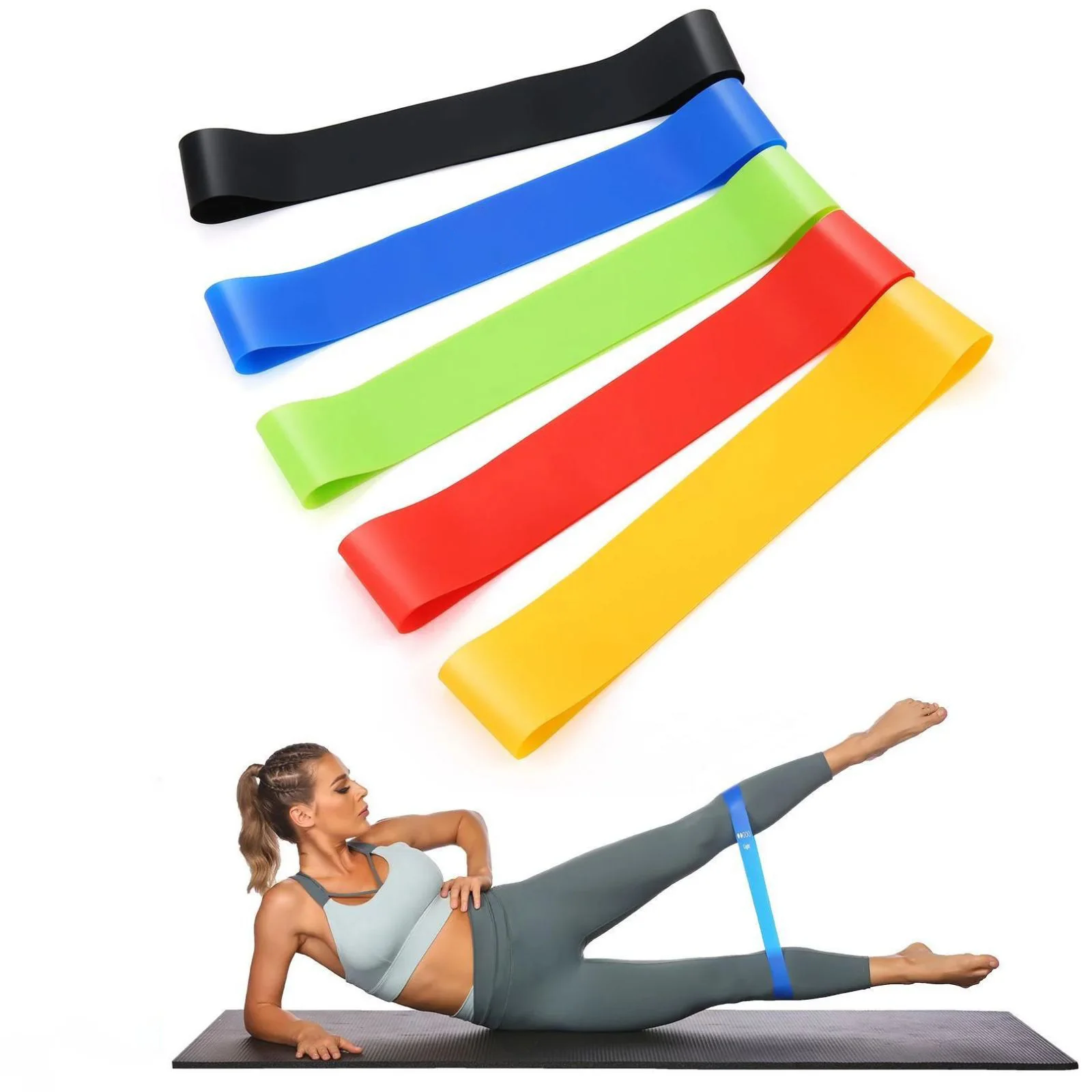 Latex Resistance Circle Mini Fitness Stretch Band Rally Strength Training Hip Circle Rally