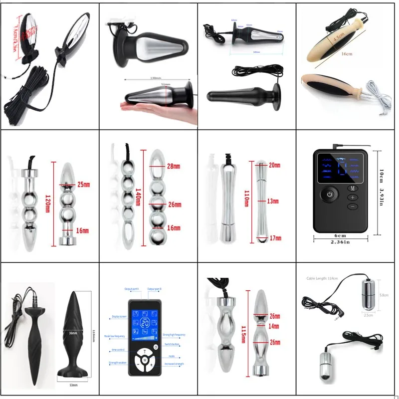 Factory Sale Electric Shocker Anal Butt Plug ,Electro Anal Dilator Prostate Massage Anus Electrostimulator E stim Estim Sex Toys