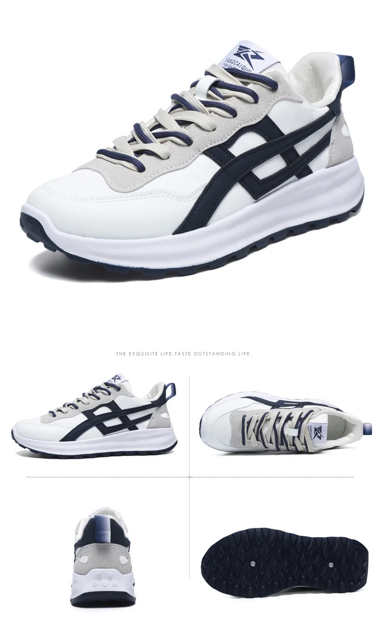 Lente Heren Trend Veelzijdige Casual Sport Dikke Zool Lichtgewicht Schokabsorberende Hardloopmode Papa Schoenen_voghion.com