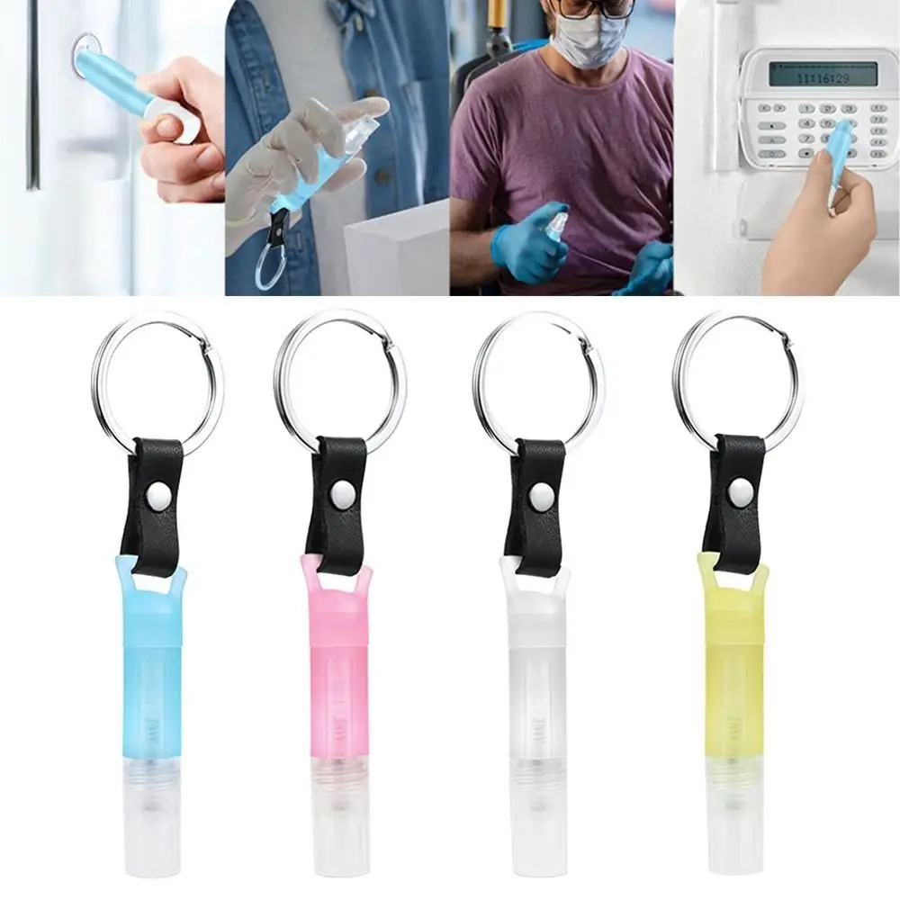 Creative New Press Elevator Bottle With Keychain Pen Shaped Spray Bottle No Touch Portable Empty Bottle Men And Women