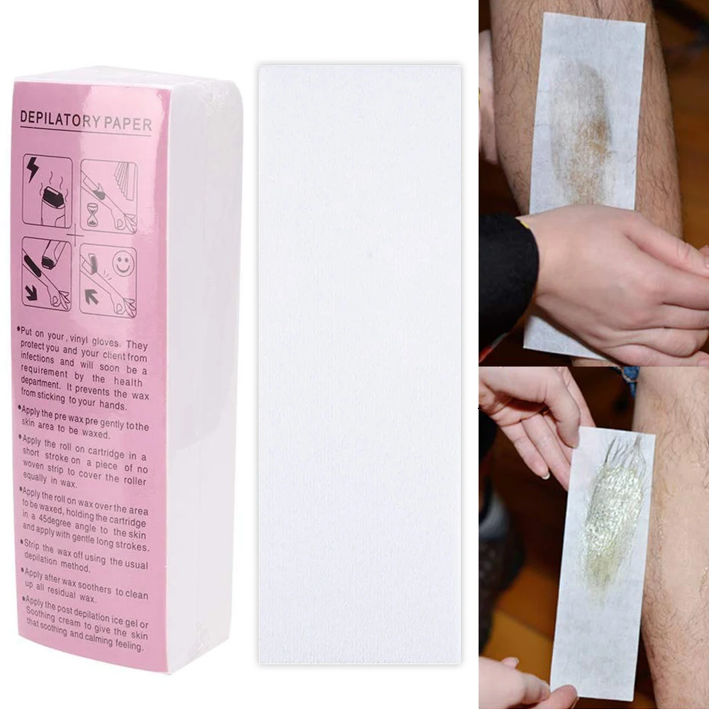 50/80/100Pcs Hair Removal Wax Paper Nonwoven Cloth Body Leg Arm Wax Band Epilator Depilation Strip Waxing Tape Roll