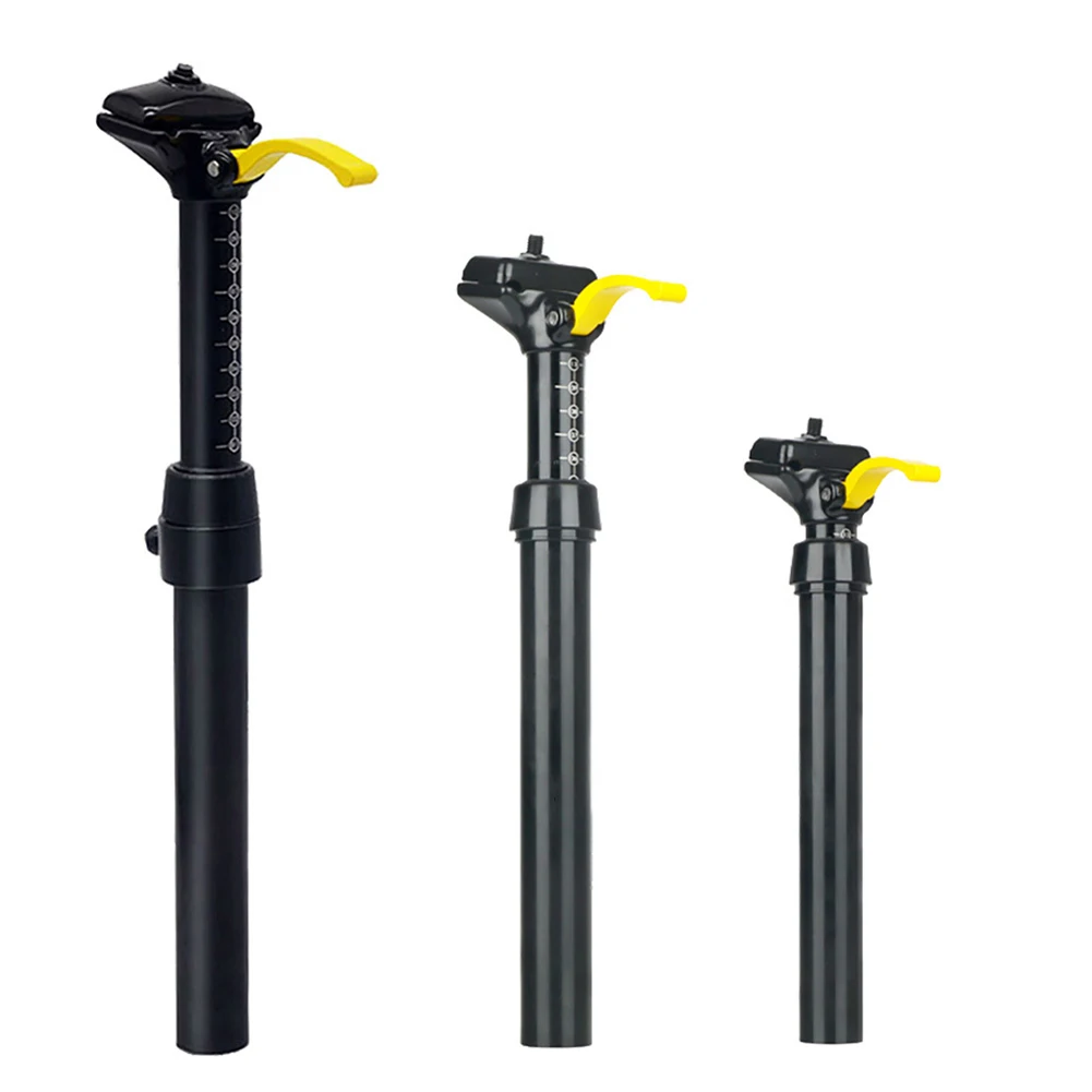 

Manual Lift Shock Absorber Seat Tube Adjustable Height Oil and Gas Hybrid System 100mm Stroke Lightweight 657g