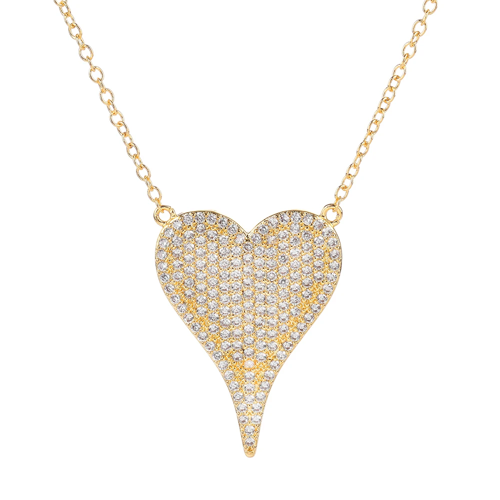 Collar Corazón Mariposa Con Zirconias - Plata De Ley 925, Diseño Elegante, Cadena 45 Cm