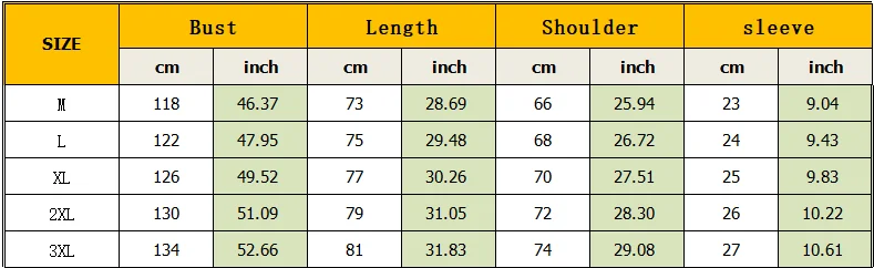 men's streetwear short sleeve t-shirt size chart
