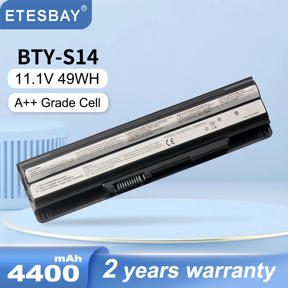 

Аккумулятор ETESBAY для ноутбука MSI GE70 GE60 FX720 GE620 GE620DX A6500 CR41 CR61 FR720 CX70 E2MS110W2002 4400mAh/49WH