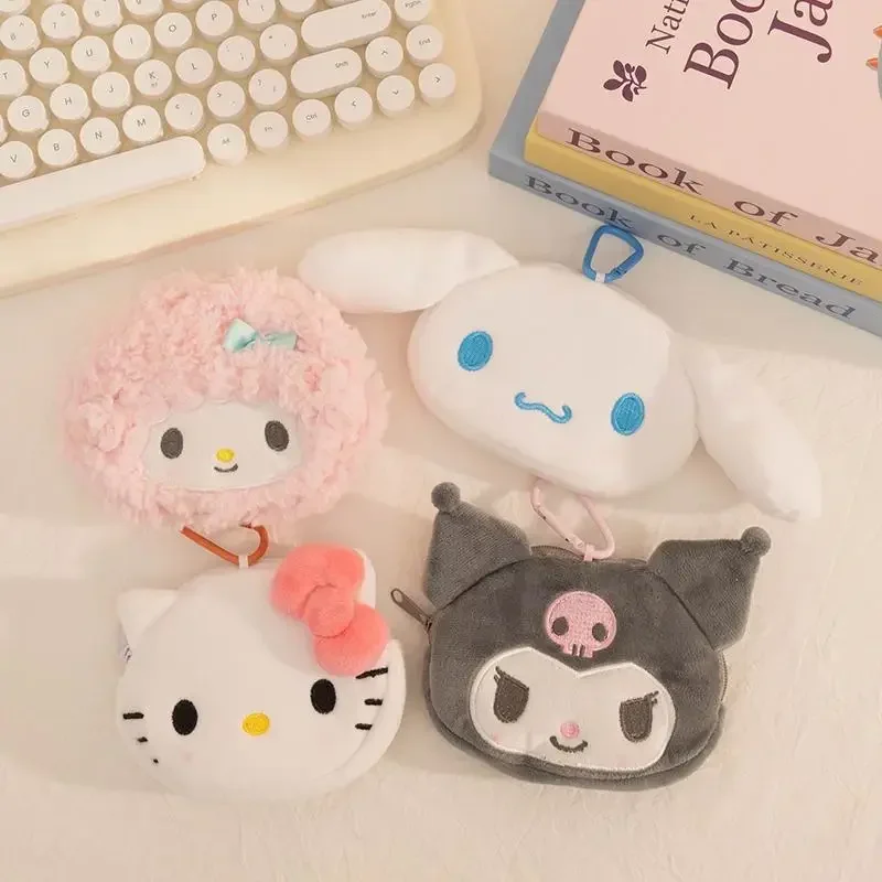 Japanese Sanrio cute plush coin purse storage hello kitty my piano cinnamoroll card holder mini kuromi children's birthday gift - AliExpress