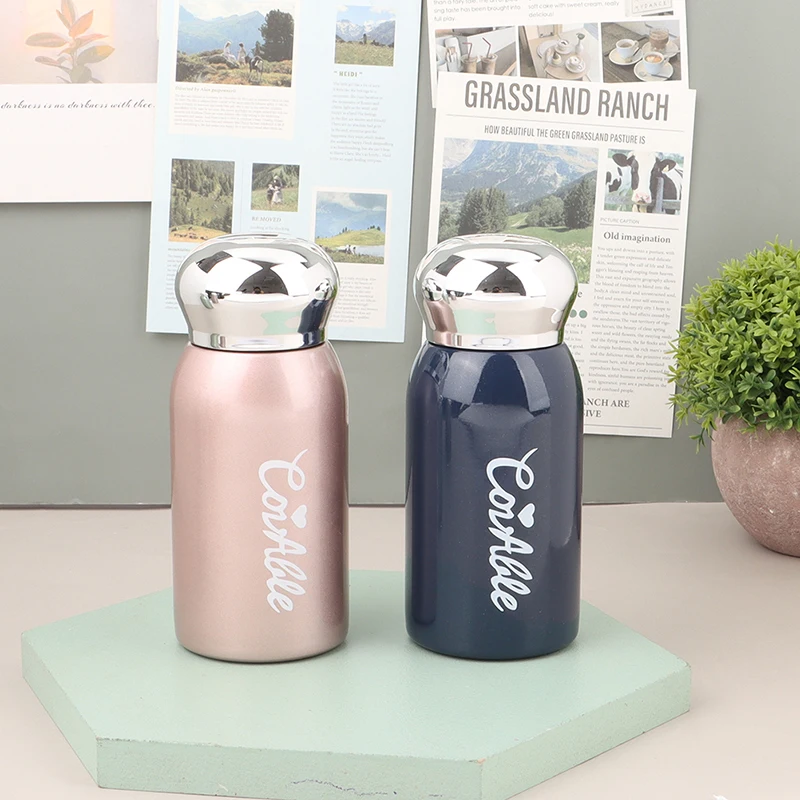 Thermos Bottle Stainless Steel Cute Thermal Water Bottles Vacuum Flask Leakproof Portable Belly Cups 200Ml For Kids Girls