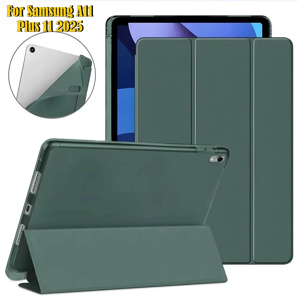 Magnetic Trifold Leather TPU Smart Cover
