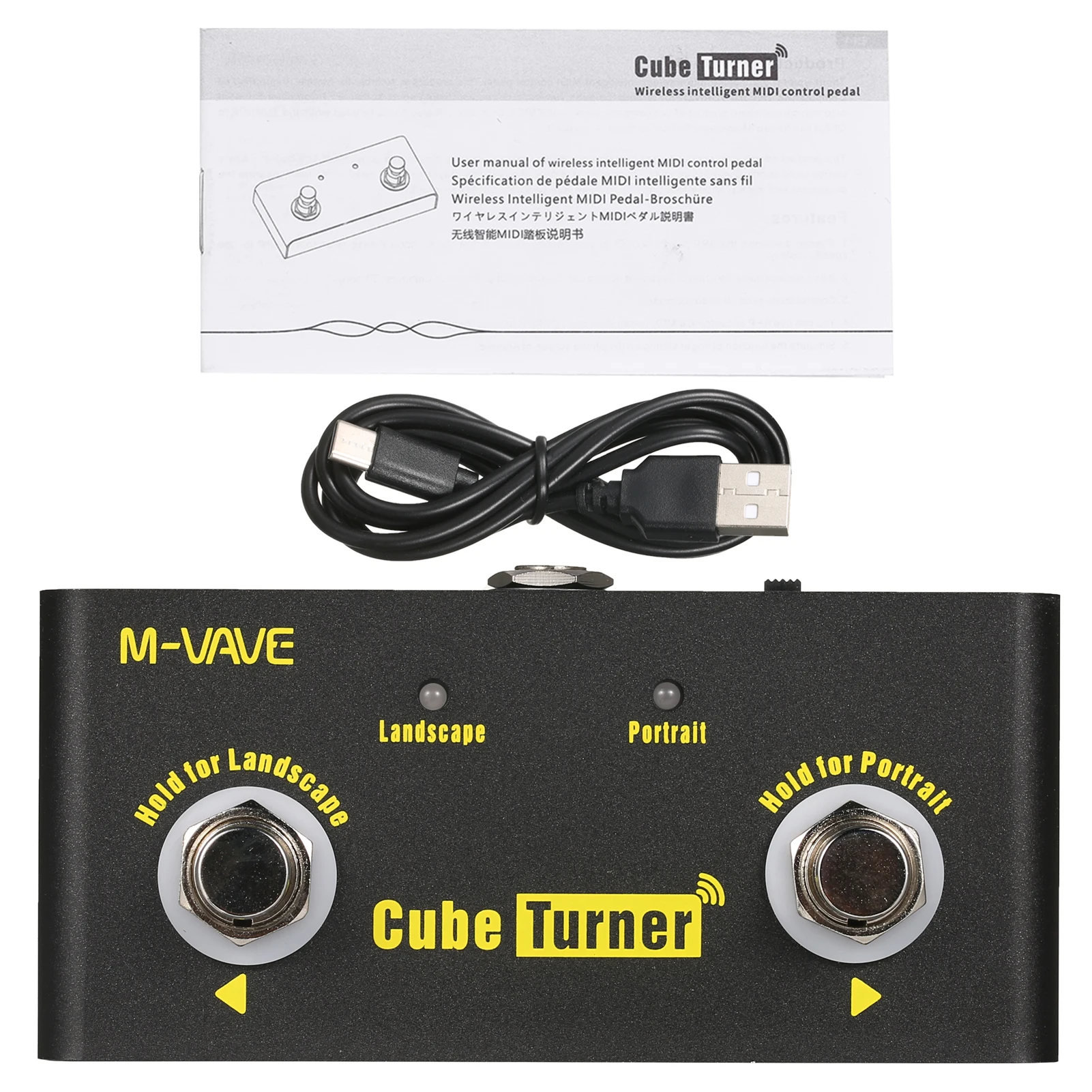 

M-VAVE Cube Turner Wireless Page Turner Pedal Rechargeable Music Sheet Turner Supports Looper Connection