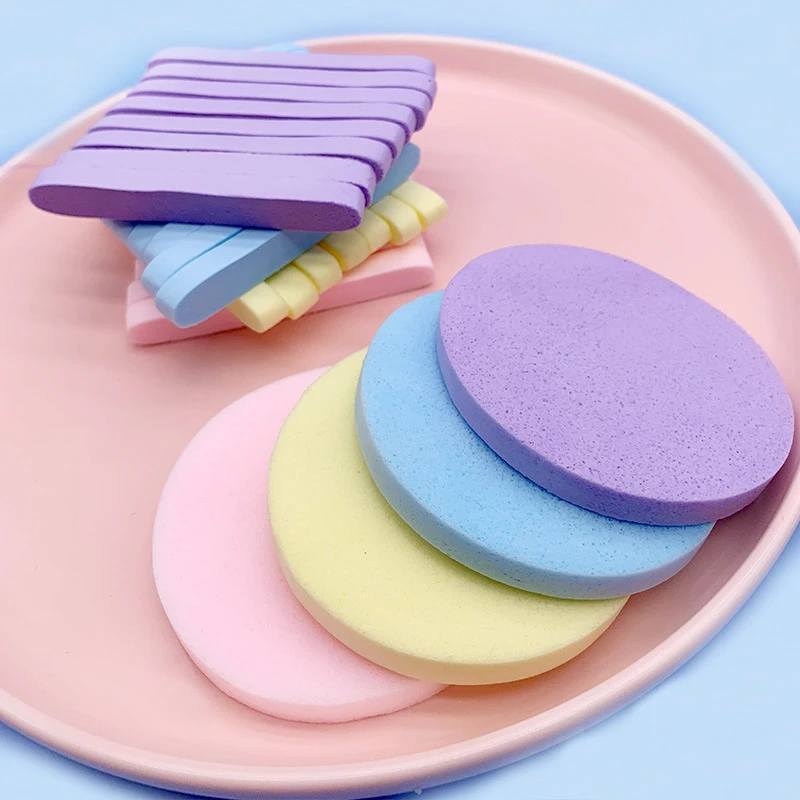 

Sdotter 12 Pcs Face Wash Compressed Portable Sponge Makeup Remover Puff Exfoliating Face Cleansing Care Seaweed Skin Care