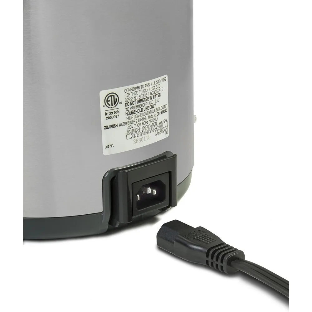 Water Boiler & Warmer, 135 oz, Micro Computerized Temperature Control, With Water level Gauge, Stainless Gray, Household