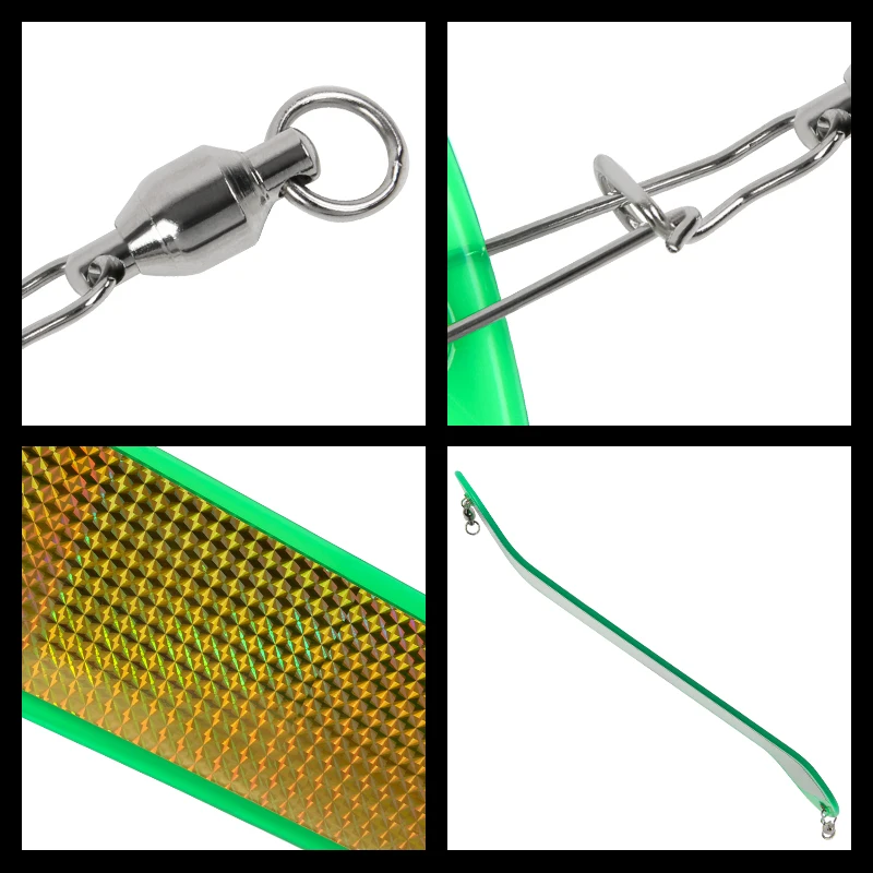 Diving Flash Board 28cm 94g Trolling Flasher Lure Flasher Swim Bait UV Double-sided Connector Reflective Salmon Fishing Tackle