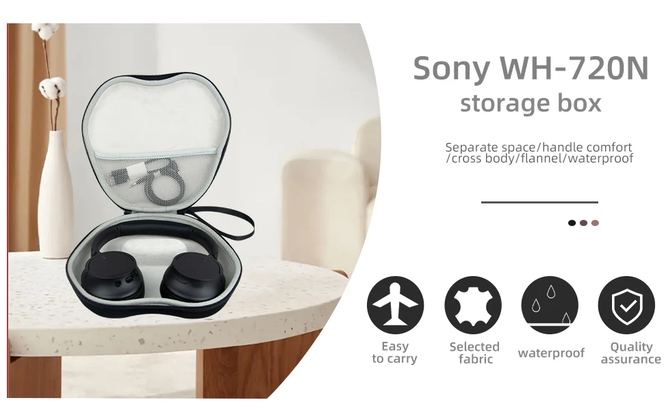 New Hard EVA Travel Carrying Bag Storage Case Cover for Sony WH-CH720N/ Sony WH-CH520N Wireless Bluetooth Headphones