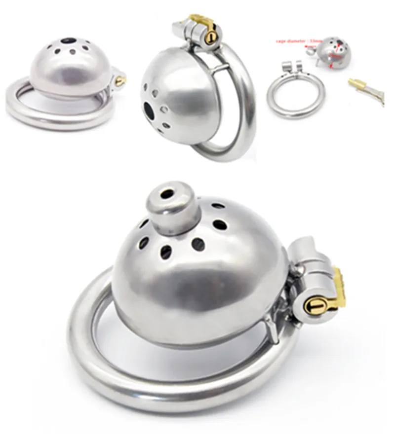 Hotx Small Stainless Steel Chastity Pot Cover Cage Spina Uretrale Anti-Off Anelli Del Pene Erotic Bondage Magic Male Sex Game Toy