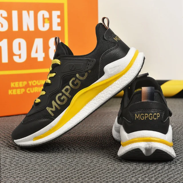 Men's Athletic Shoes with Cushioned Soles, Breathable and Lightweight Sneakers Suitable for Tennis, Jogging, Training - All-Season Sneakers - Casual Design, Stylish Sporty Style, Flexible Soles