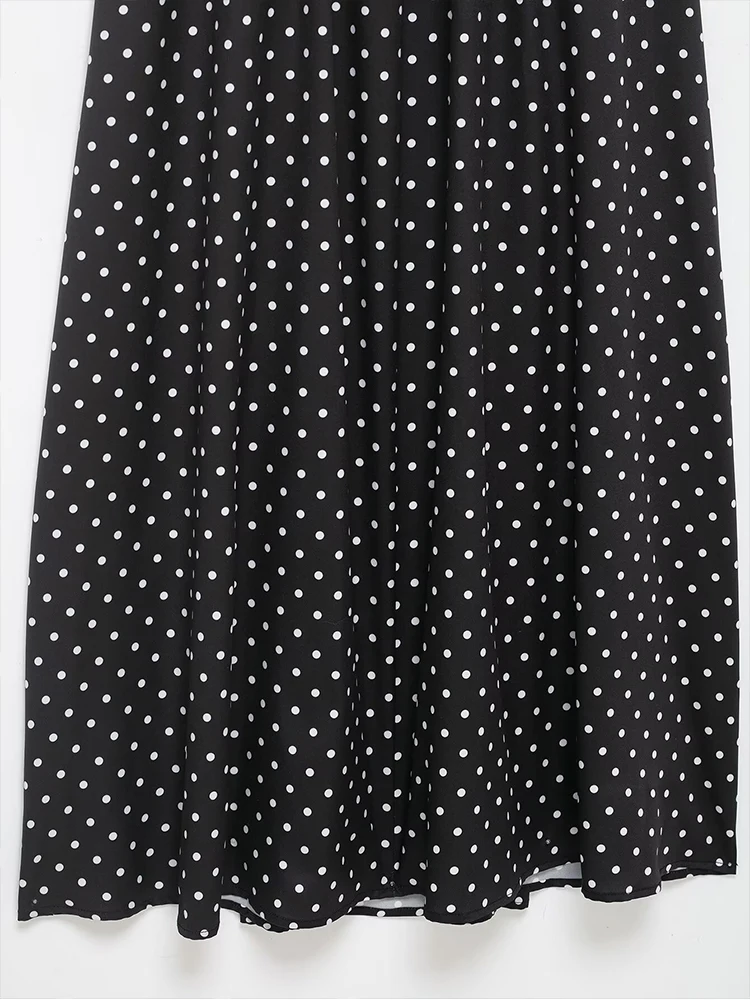 Women's Long Dress 2026 Spring Wave Point Printed Sling Long Dresses For Women Chic Fashion Backless Sexy Elegant Party Dresses﻿