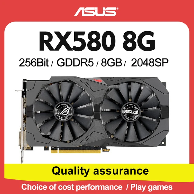 Asus high-end unique AMD RX580 8G GDDR5 256 bit game desktop