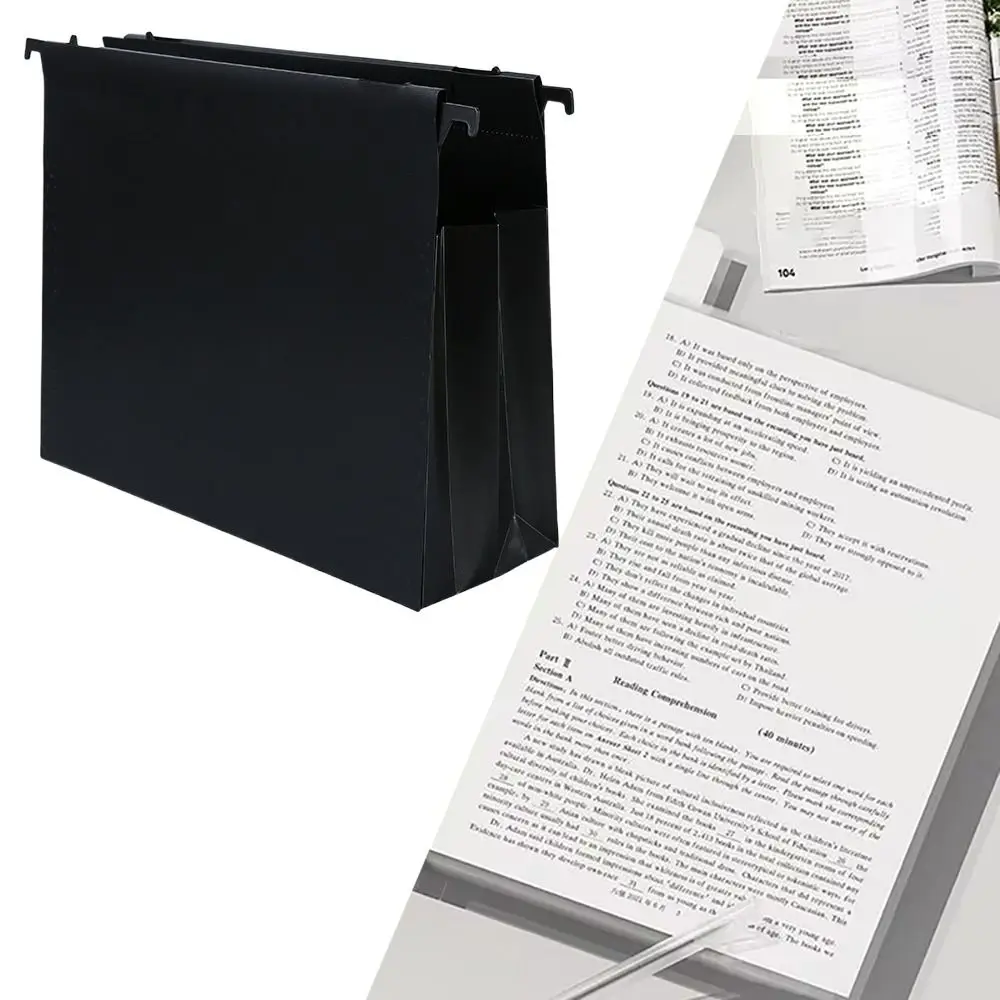 Document PP Hanging Folder A4 Bilateral Hook File Folder Waterproof Side Expandable Design Data File Bag - 4