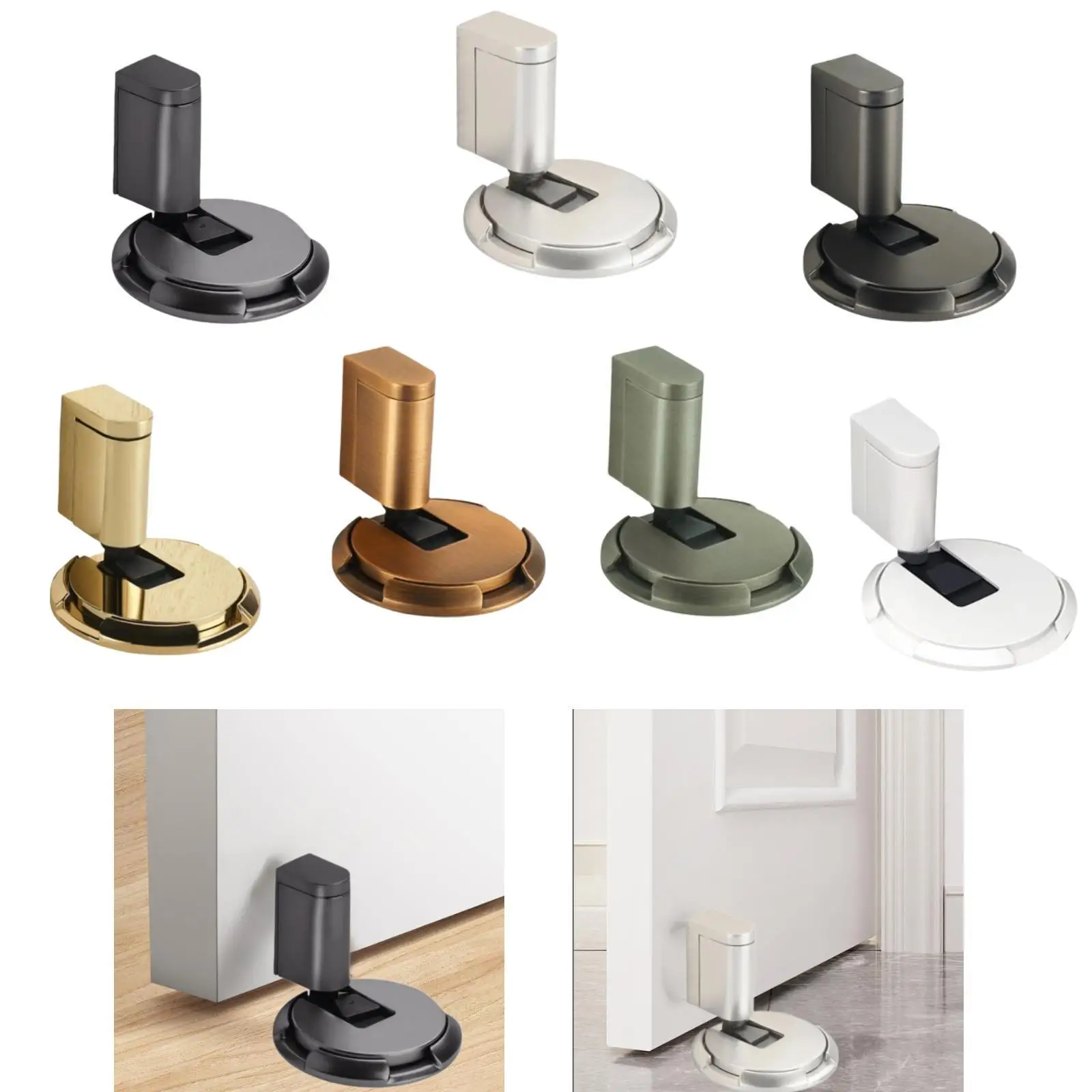 Door Stopper Heavy Duty Anti Collision Easy to Install Home Office Bathroom