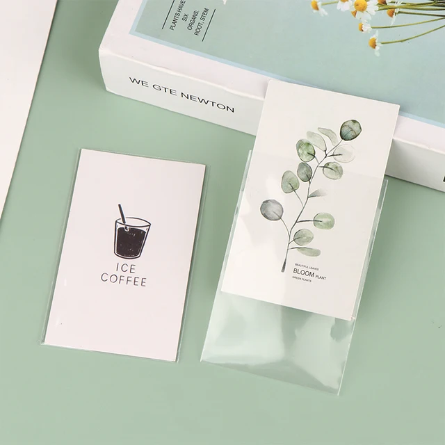 50Db-Os Kártya Hüvelyek Tiszta Savmentes Nem Cpp Kemény Fotokard Holografikus Védőfilm Lapos Száj Csúszás Kötőanyag - Image 4