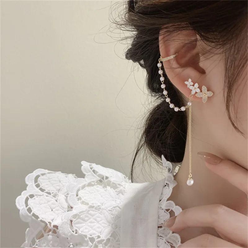 GoldSilverColorEarBoneClipForWomenSweetExquisiteSparkling