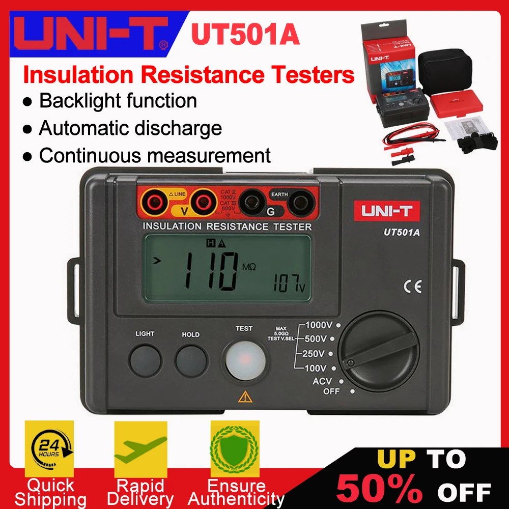 Fluke 2427883 1503 Isolatietester - testspanning van 500V-1000V