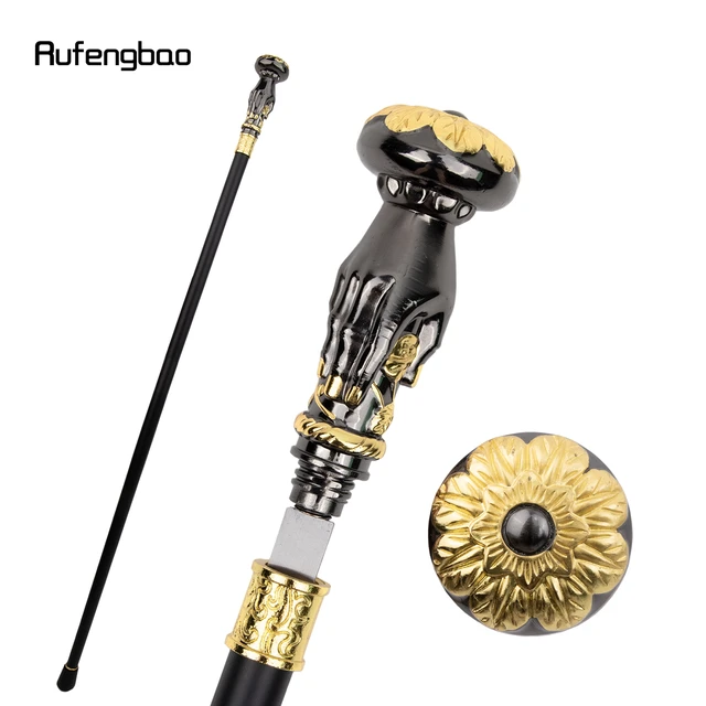 Gold Luxury Roaring Bear Head Single Joint Walking Stick with Hidden Plate  Self Defense Fashion Cane Plate Cosplay Crosier 93cm - AliExpress