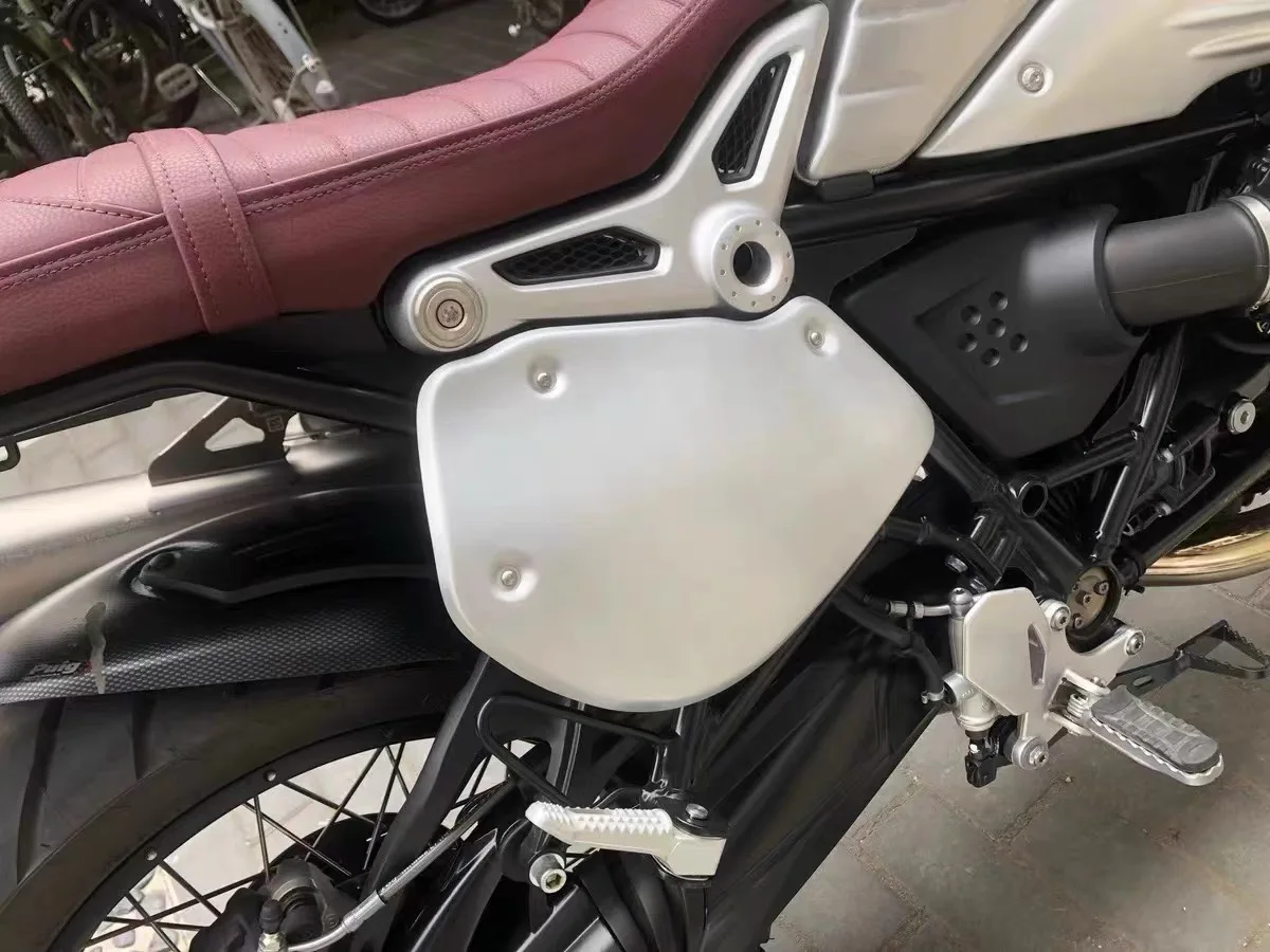 

Мотоциклетная боковая крышка в стиле ретро для BMW RNINET R NINE T скремблер R NINET 9T алюминиевые боковые рамки панели крыло защитные номерные таблички