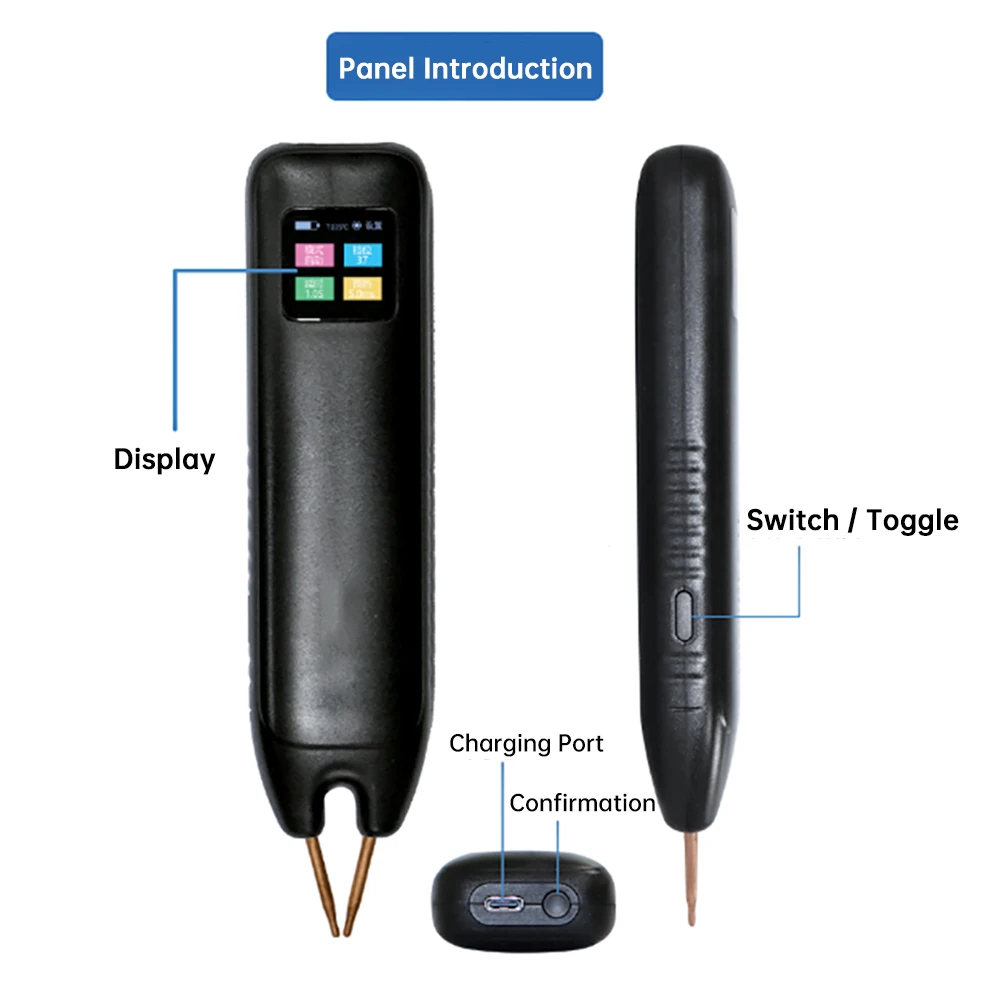 1.3in Color Screen 99 Gears Spot Welder Adjustable Powerful Handheld Digital Spot Welding Machine Auto for 18650 Battery
