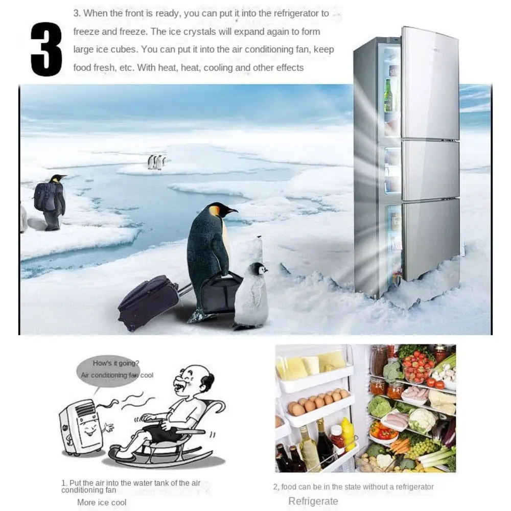 1/2/3PCS PE Ice Box Durable Reusable Keep Fresh Refrigerated Shipping Cooling Box Refrigeration Picnic Cooler