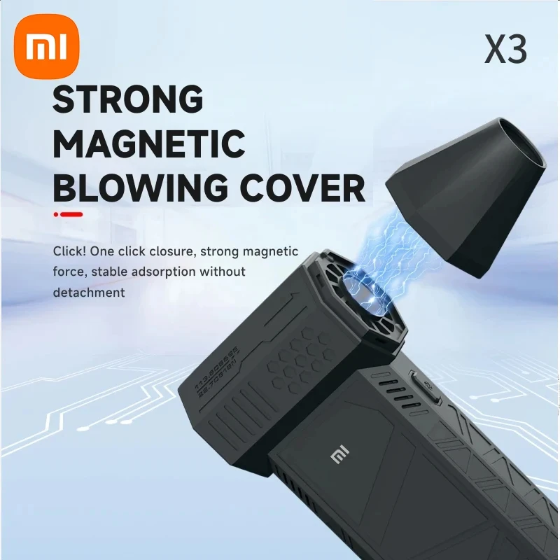 Xiaomi X3 Violent Blower Mini Turbo Jet Fan Handheld 3nd Generation Brushless Motor 198,0000 RPM Wind Speed 52m/s Duct Fans