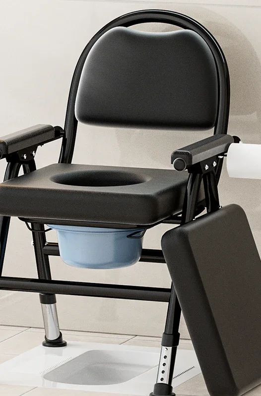 

Elderly mobile toilet stool for pregnant women, sturdy folding toilet tool for household use