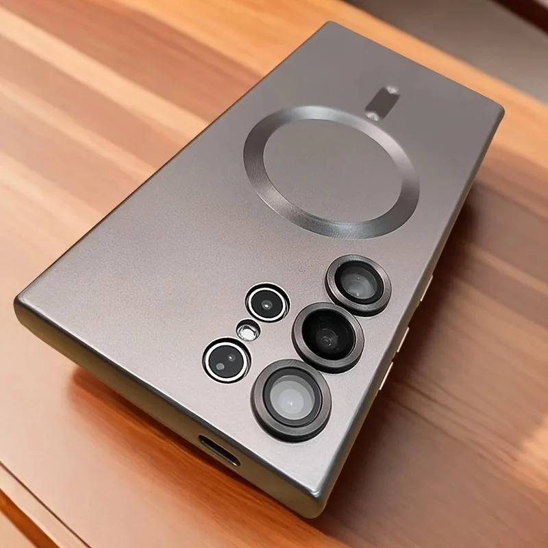 Premium Magnetic Wireless Charging Matte Phone Case - Shockproof & Soft Cover Luxury Design