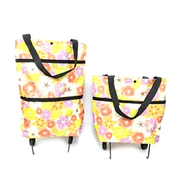 Collapsible Portable Shopping Trolley Bag with Wheels (G)