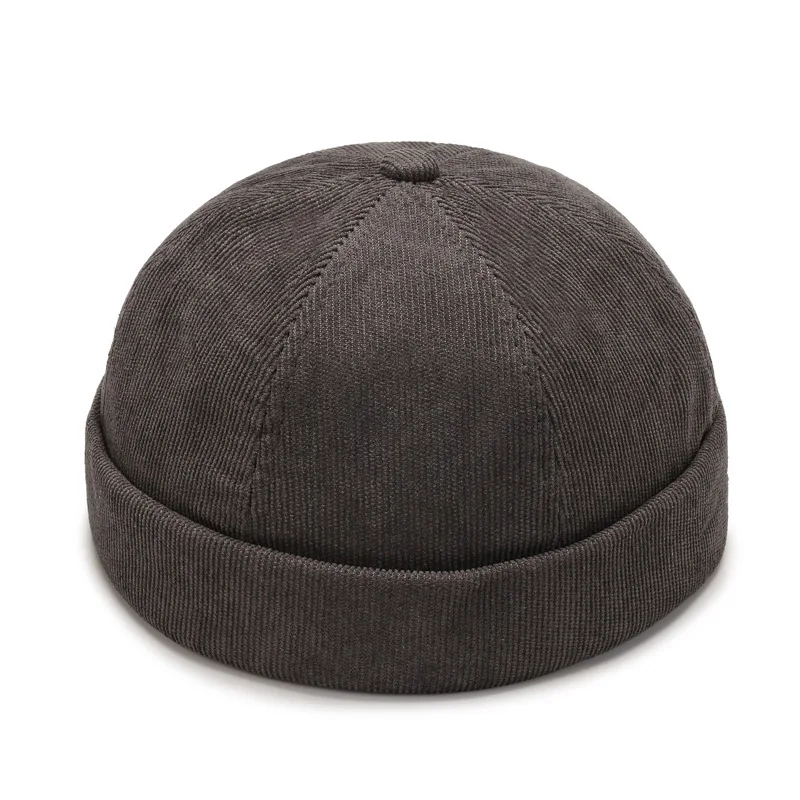 Mowen's Corduroy Beanie Hat Korean Version Street Hat Beanie Melon Skin Caps Fashion Versatile Adjustable Guppi Hip Hop