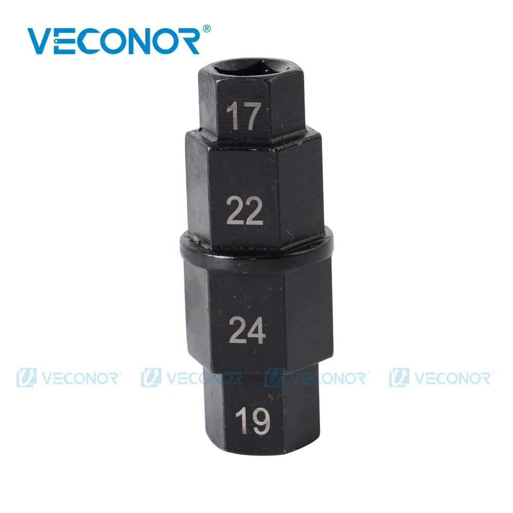 

3/8 Drive Motorcycle Front Rear Wheel Hub Axle Spindle Socket Adapter Tool 17 19 22 24mm Hex Allen Socket Universal Hand Tools