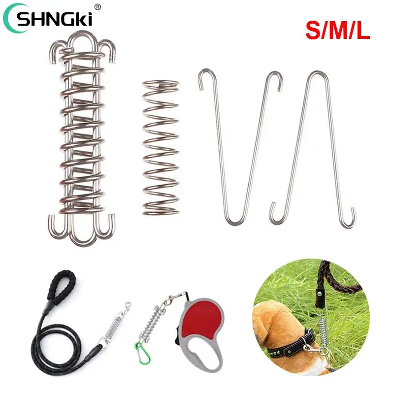 

1pc Heavy Duty Tension Springs Dog Collars Compression Spring Stainless Steel Pet Leash Shock Absorption Buffer Springs