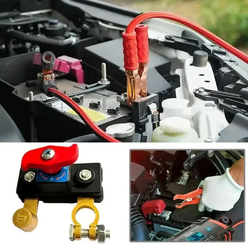 Dual Voltage Battery Master Cut-Off Switch - Zinc Alloy Structure with Tool-Free Knob