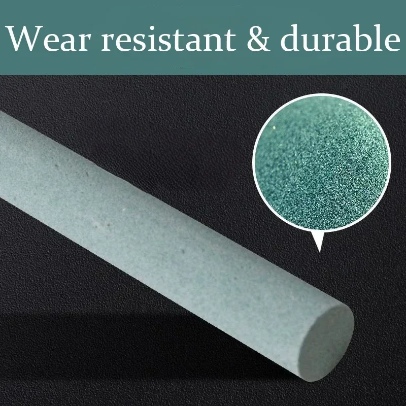 3-Piece 600 Grit Sharpening Stone Set - 150mm Round Rod Oil Stones For Tools