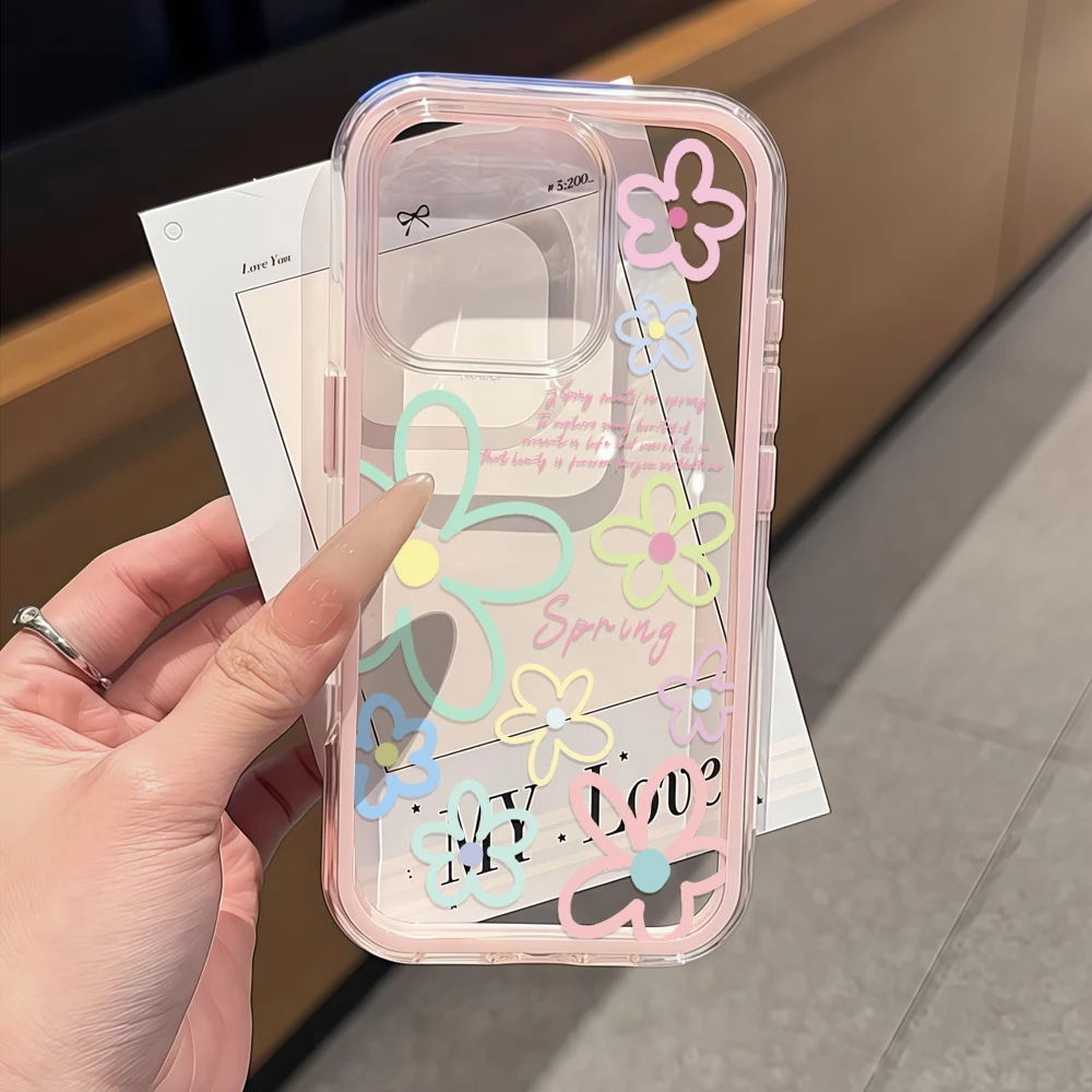 Spring Floral Clear Phone Case – Colorful Flower Design Cover