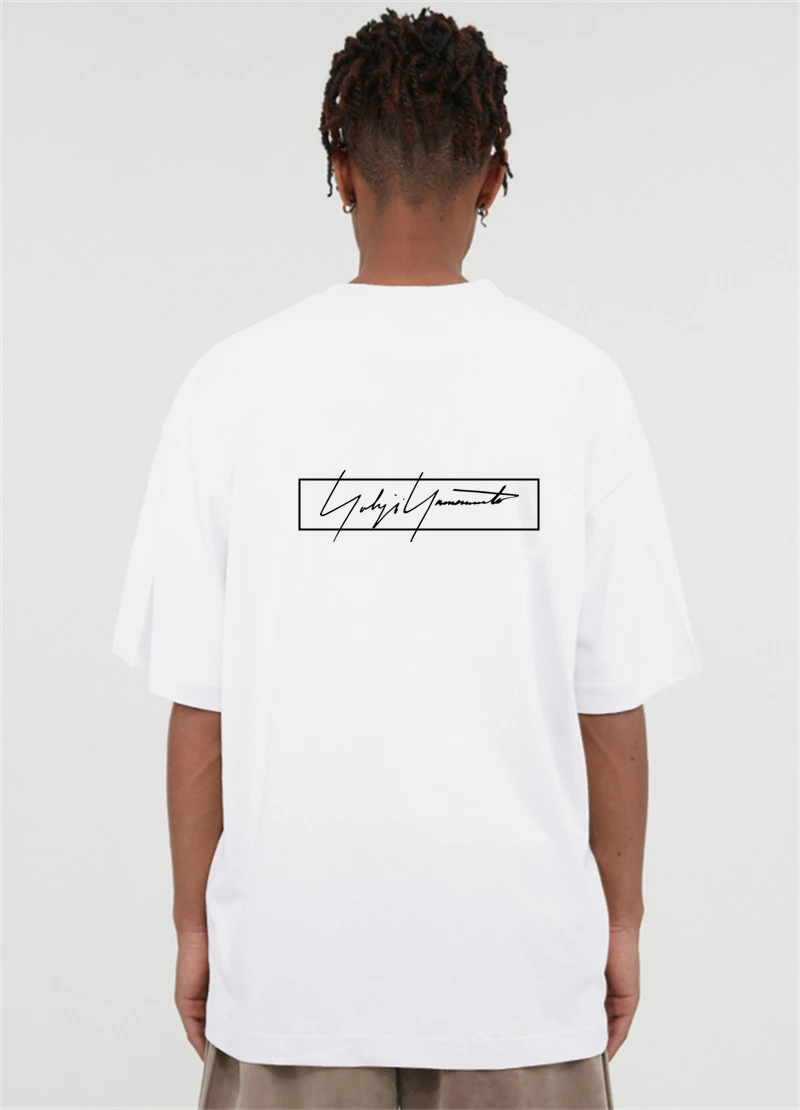 

Y-3 Y3 Logo Yohji Yamamoto Printed For Men's And Women Sleeve T-shirt Fashoin Brand Design Cotton Summer Men Top
