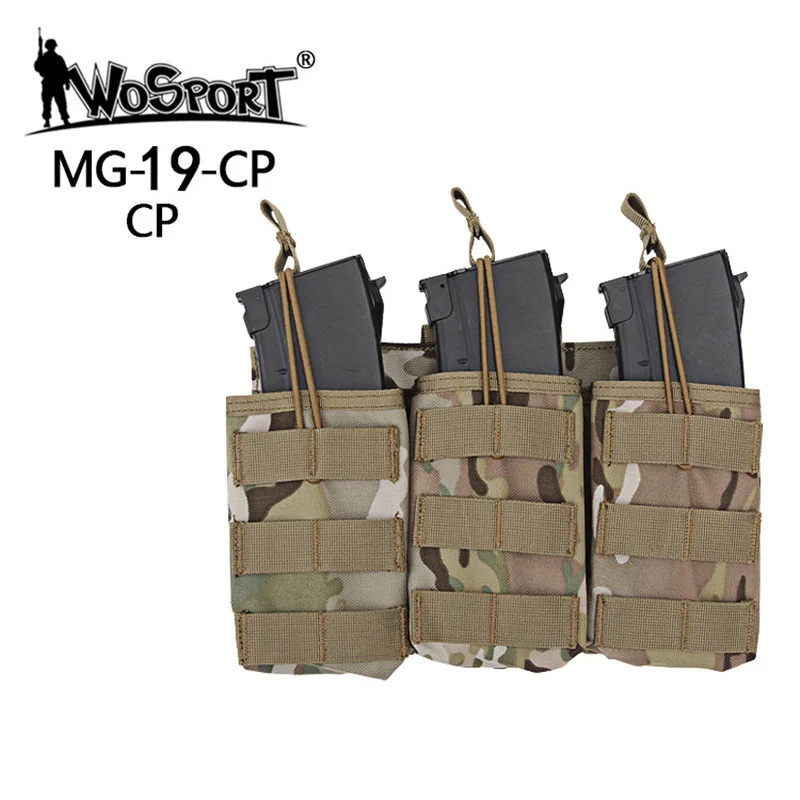 

WoSporT Triple Storage MOLLE Pouch Outdoor Hunting Shooting Fighting Combat Swat Military Army Tactical Sports Equipment Bag