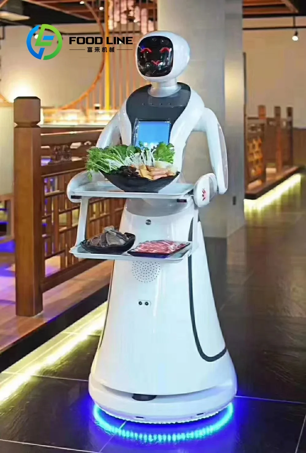 Robot Intelligente per Consegna Cibo Indoor con Evitamento Ostacoli Avanzato per Corridoi Stretti e Layout Complessi di Ristoranti Personalizzabile - immagine 3