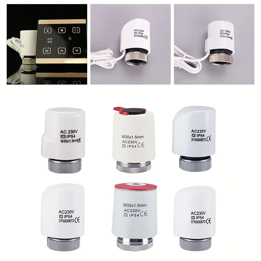 AC230V M30*1.5mm Electric Thermal Actuator For Floor Heating Radiator Valve HVAC Electric Actuator Floor Heating Systems Parts