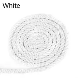 Luxurious 5mm Twisted Satin Rope for Elegant DIY Crafts & Decorative Packaging (White)