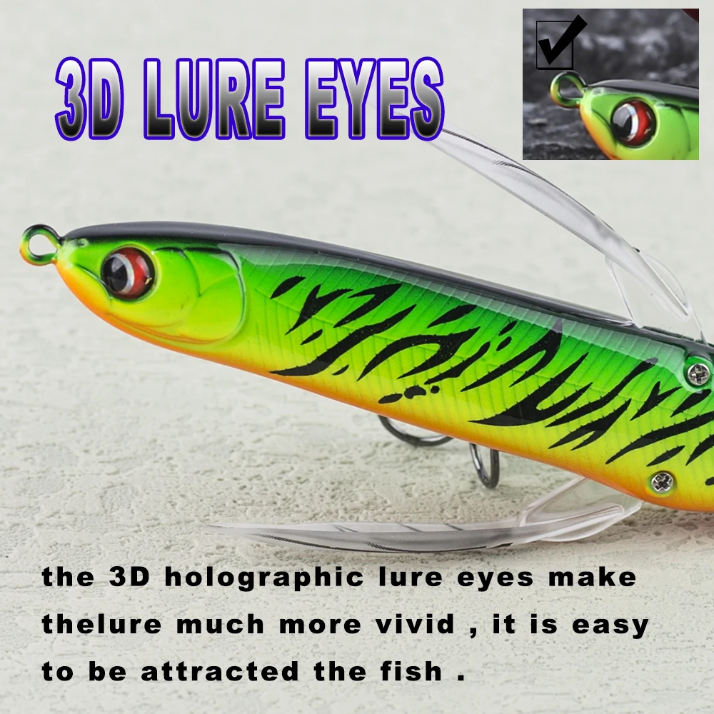 Fishing Lures CCLTBA Dragonfly Minnow Bait 8cm 6.5g Topwater Hard Body Wings Insect Lure Wobbler Pencil Baits Tackle fishing lure